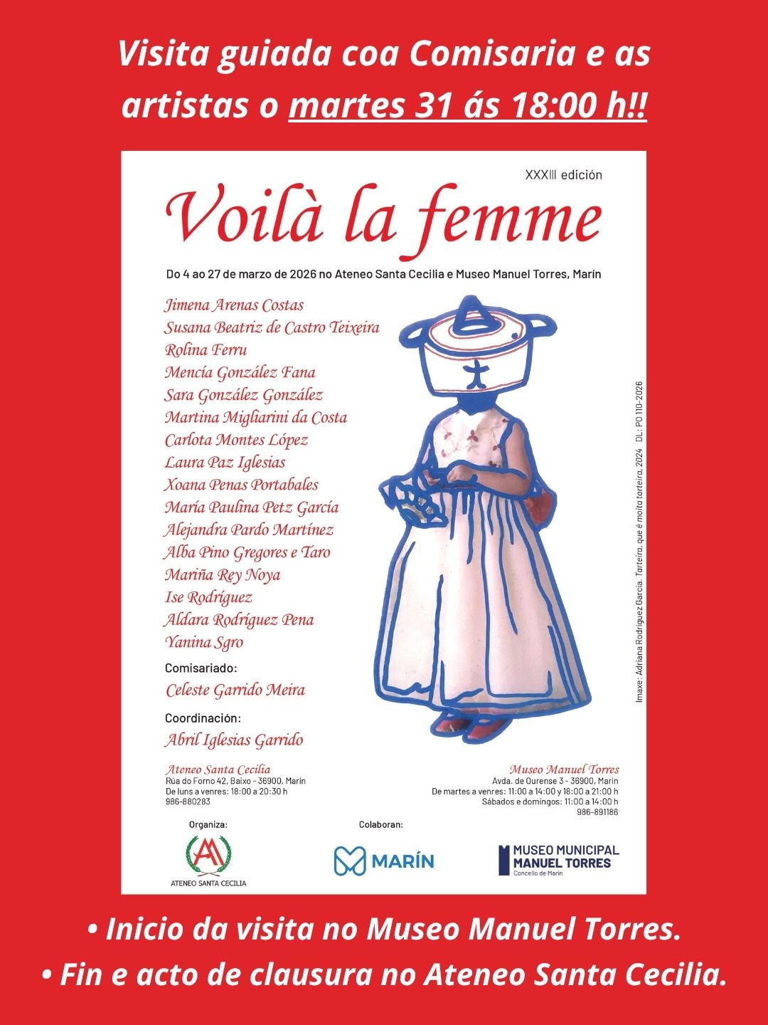 Ampliación e visita guiada da exposición "Voilà la femme"