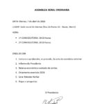 CONVOCATORIA ASEMBLEA XERAL ORDINARIA 2026