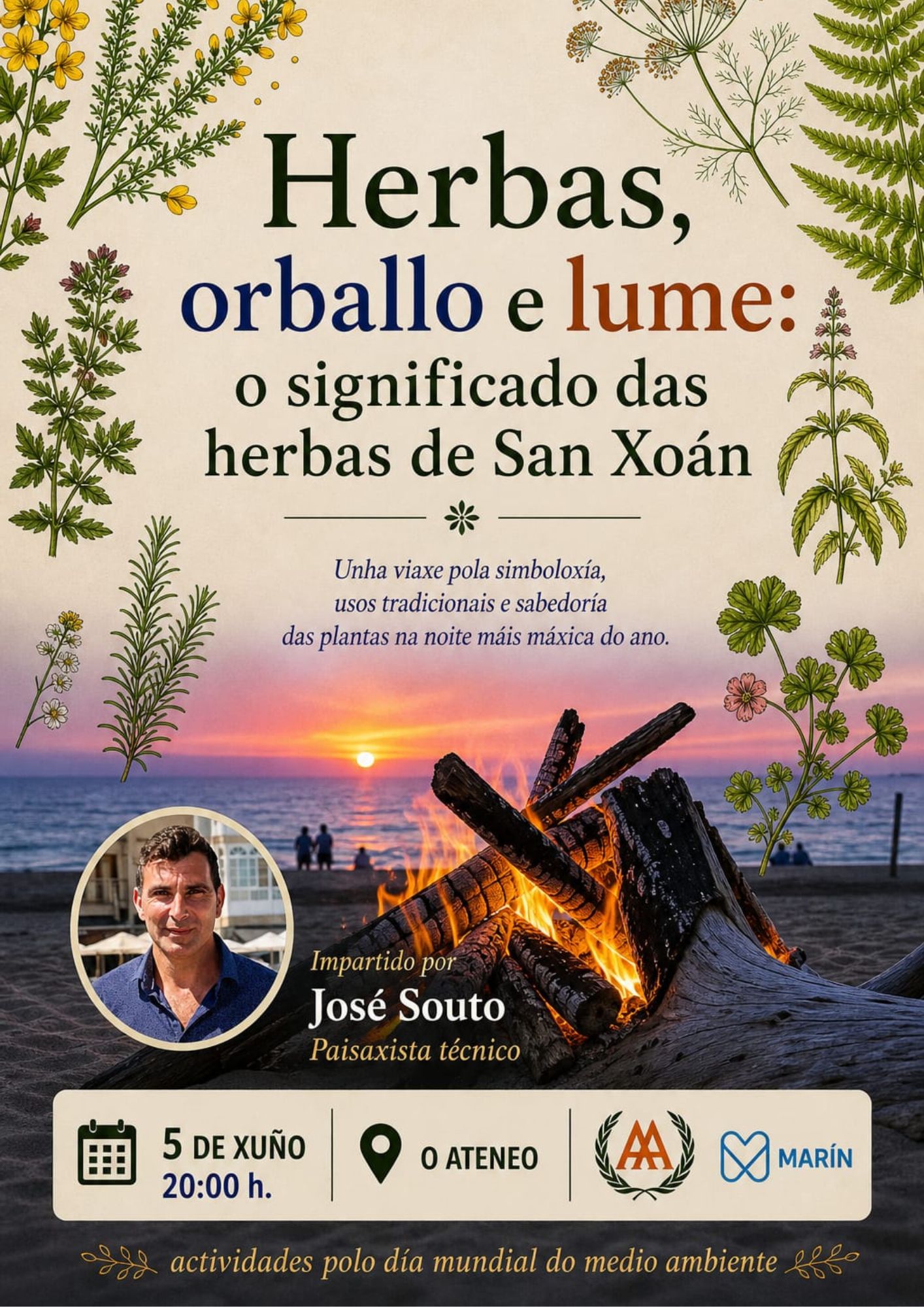 Charla “Herbas, orballo e lume: o significado das herbas de San Xoán” e posterior saída ao campo